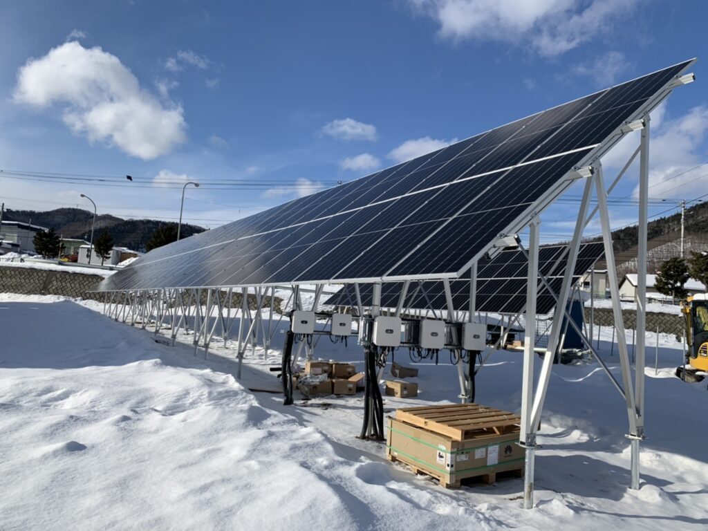 太陽光発電低圧案件 北海道遠軽町 1月11日完工画像