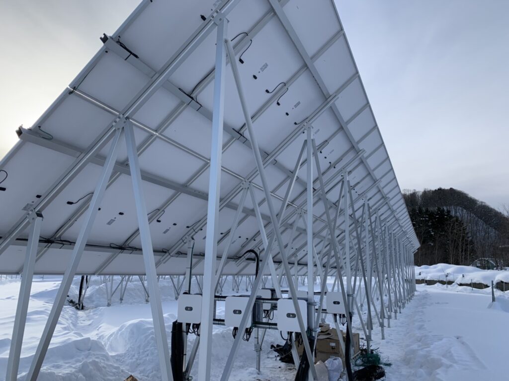 太陽光発電低圧案件 北海道紋別 1月15日完工画像